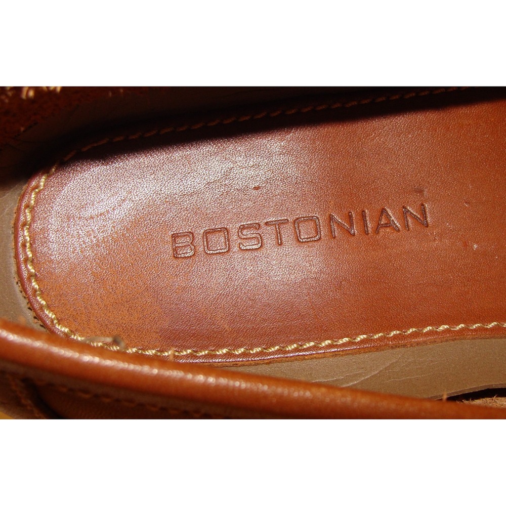 BOSTONIAN MENS TAN LEATHER TASSLE LOAFERS SIZE 10.5M  C124 - Picture 2 of 9